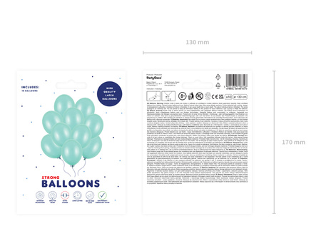 Balony Strong 30cm, Metallic Mint Green (1 op. / 10 szt.)