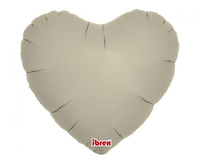 Balon foliowy, serce 14", Sand Gray, 5 szt.