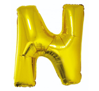 Balon foliowy "Litera N", złota, 89 cm