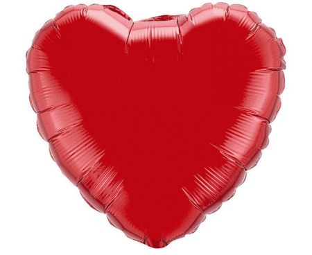 Balon foliowy 4" - "Serce" (czerwone)