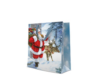 Torebka prezentowa Santa is coming duża 26,5x13x33,5 cm