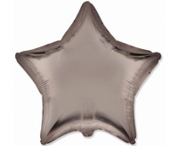Balon foliowy 18" - Gwiazda (satynowy pieczarkowy)