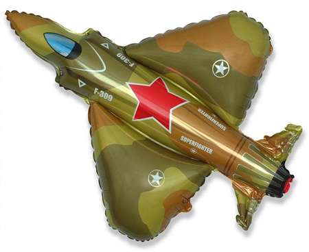 Balon foliowy 24" - Samolot: myśliwiec wojskowy