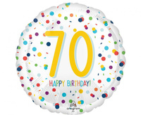 Balon foliowy 18" -  Confetti bday 70