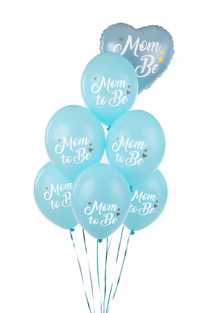 Balony 30 cm, Mom to Be, Pastel Light Blue (1 op. / 6 szt.)