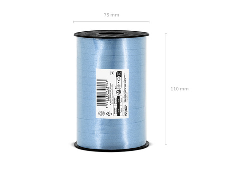 Wstążka plastikowa, błękit, 5mm/225m