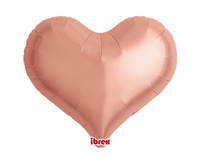 Balon foliowy, serce Jelly 14, Metallic Rose Gold, 5 szt.