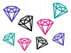 Dekoracje Diamenty, mix (1 op. / 8 szt.)