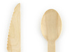 Sztućce drewniane Gwiazdki, złoty, 16cm (1 op. / 18 szt.)