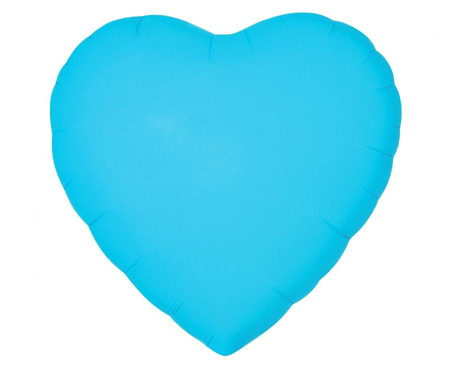 Balon foliowy Serce, fluor niebieski, 18