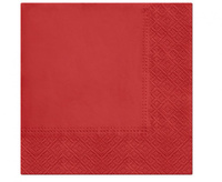 Serwetki gładkie jednokolorowe Chili Red 33x33 cm / 20 szt.