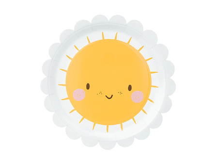 Talerzyki Słoneczko, mix, 18 cm (1 op. / 6 szt.)