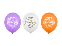 Balony 30 cm, Happy Birthday To You, mix (1 op. / 50 szt.)