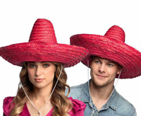 Kapelusz Sombrero , czerwony, 49 cm