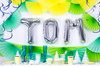 Balon foliowy Litera ''T'', 35cm, srebrny