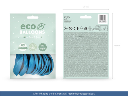 Balony Eco 26cm pastelowe, jasny niebieski (1 op. / 10 szt.)