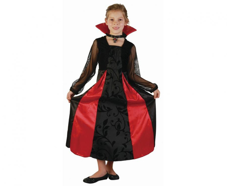 Zestaw dla dzieci Diabelska Wampirzyca (sukienka, kołnierz), rozm. 130/140 cm