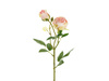 Sztuczny Kwiat - Róża z dwoma pąkami, 55 cm, jasny pudrowy róż