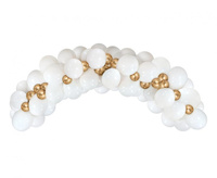 Girlanda balonowa biało-złota, 70 szt.