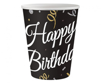 Kubeczki papierowe Happy Birthday, 250 ml/ 6 szt.