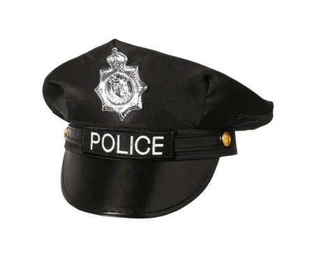Czapka dla dorosłych Police, czarna