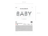 Balon foliowy Baby, 262x86cm, srebrny