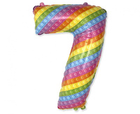 Balon foliowy - "Number 7" POP IT 69 cm