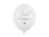 Balony 30cm, Just Married, P. Pure White (1 op. / 6 szt.)