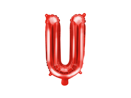 Balon foliowy Litera ''U'', 35cm, czerwony