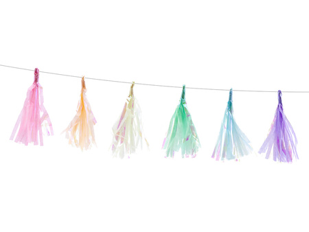 Girlanda frędzle, mix, 1,2m