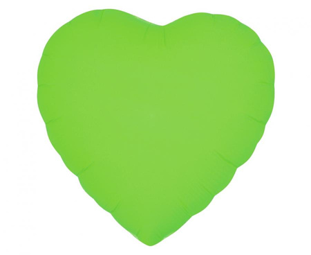 Balon foliowy Serce, fluor zielony, 18