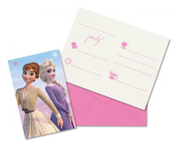Zaproszenia z kopertami "Frozen 2: Wind Spirit", 6 szt. (papier FSC)