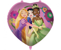 Balon foliowy Serce Princess Live Your Story Disney, 46 cm, 1 szt.