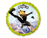 Balon foliowy 18" - "Miraculous - Cat Noir" (okrągły)