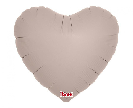 Balon foliowy, serce 14", Warm Gray, 5 szt.
