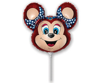 Balon foliowy 14" - "Babsy Mouse" (czerwona)