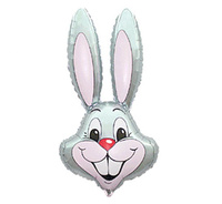 Balon foliowy 14" - "Rabbit - Królik" (szary)