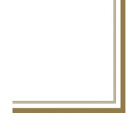 Serwetki papierowe Gold Double Line Frame, 33 x 33 cm, 20 szt.