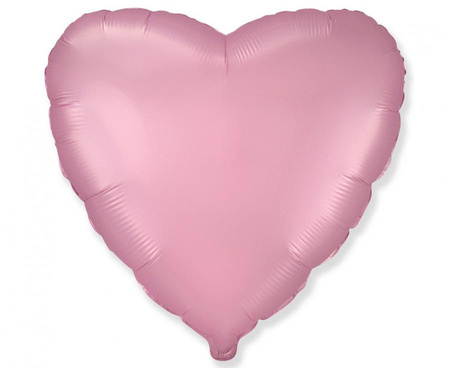 Balon foliowy 18" - Serce (satynowy pastel jasnoróżowy)