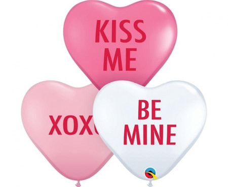 Balon 11" Love expression, 3 kolory / 50 szt.