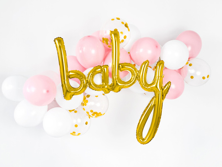 Balon foliowy Baby, złoty, 73,5x75,5cm
