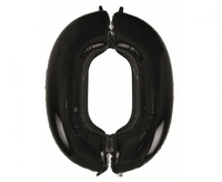 Balon foliowy Cyfra 0 czarna, 92 cm