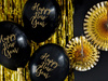 Balony 30cm, Happy New Year, Pastel Black (1 op. / 6 szt.)