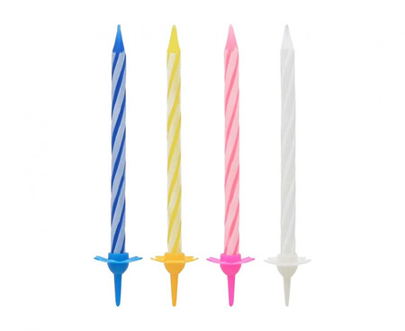 Świeczki urodzinowe - 6 cm, 24/12 szt. (produkt pakowany w display)