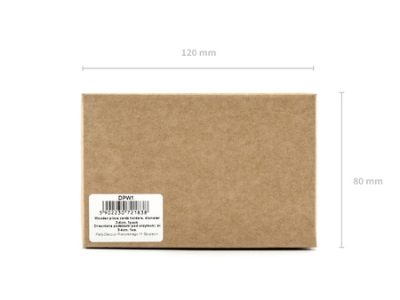 Drewniane podstawki pod wizytówki, śr. 3-4cm (1 op. / 6 szt.)