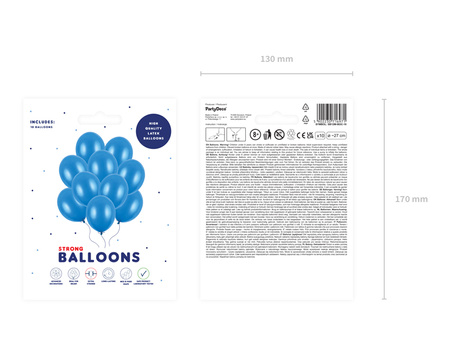 Balony Strong 27cm, Metallic Blue (1 op. / 10 szt.)