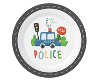Talerzyki pap. Police, 23 cm, 6 szt.