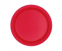 Talerzyki papierowe, czerwone, 18 cm, 8 szt.
