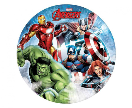 Talerzyki papierowe Avengers Infinity Stones Next Generation Marvel,23 cm 8 szt. (papier FSC)