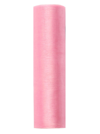 Organza Gładka, j. różowy, 0,16 x 9m (1 szt. / 9 mb.)